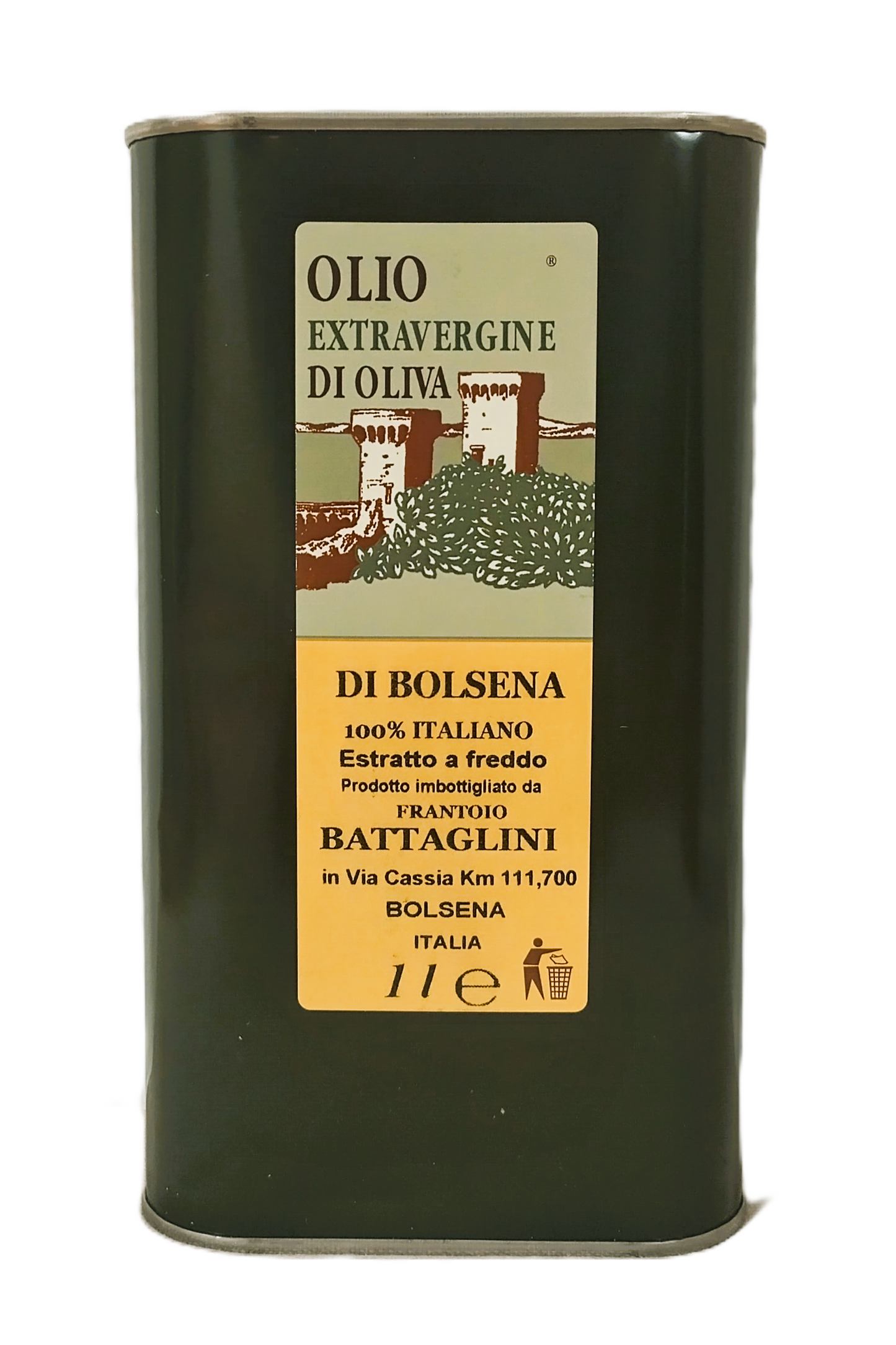Olijfolie Extra Vergine di Bolsena - Blik 1 liter