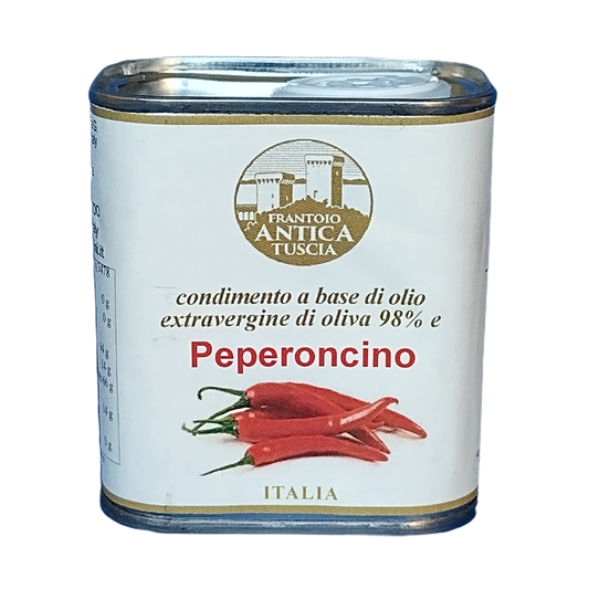 Olijfolie Extra Vergine + Peperoncino - Blik 150 ml