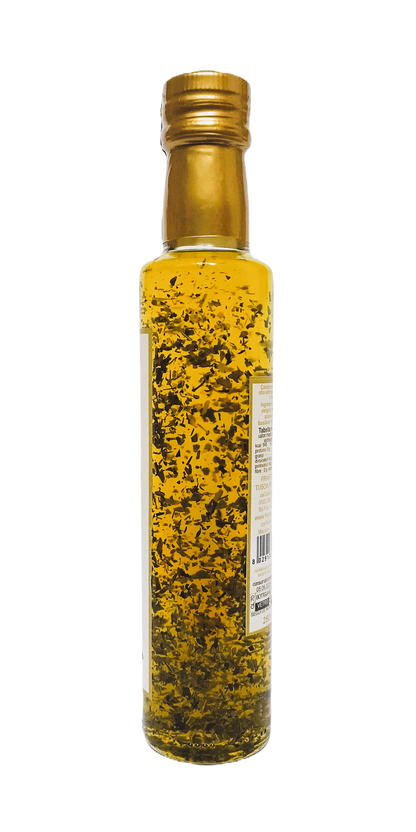 Olijfolie Extra Vergine + Basilico - Fles 250 ml