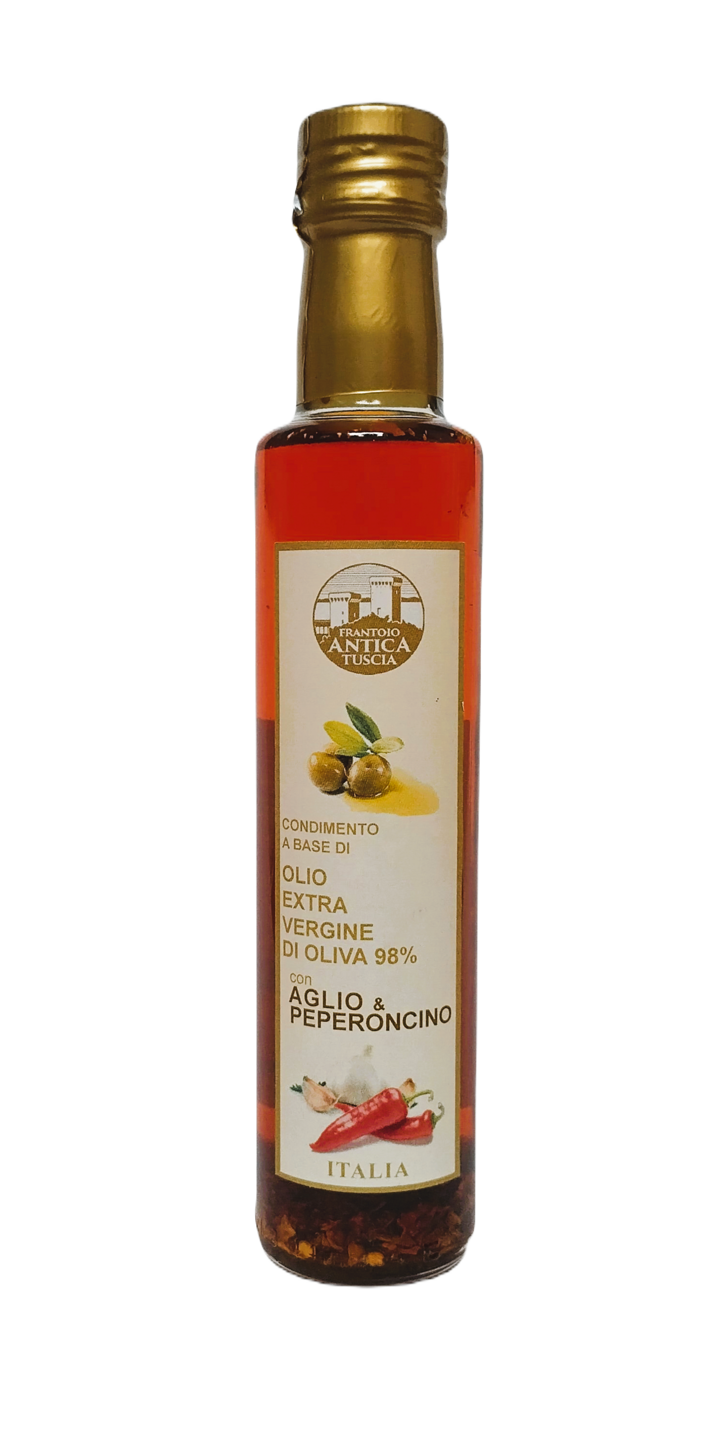 Olive Oil Extra Virgin + Garlic + Chili Pepper - Bottle 250 ml
