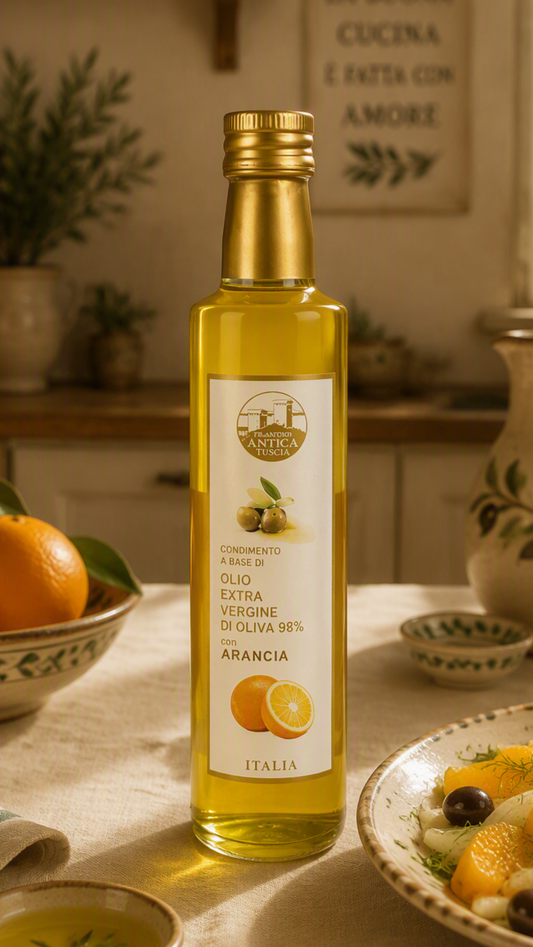 Olijfolie Extra Vergine + Arancia - Fles 250 ml