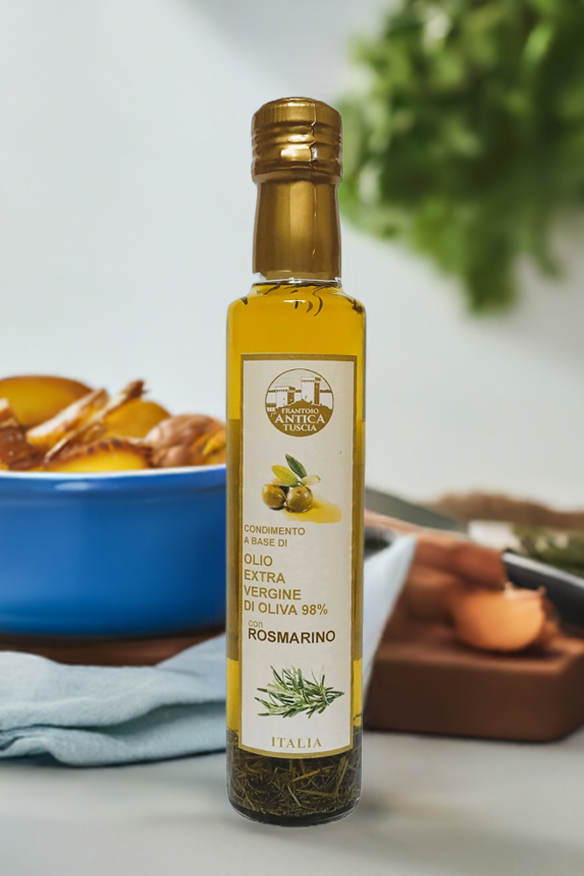 Olijfolie Extra Vergine + Rosmarino - Fles 250 ml